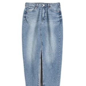 &DENIM Maxi Denim Pencil Skirt NWOT